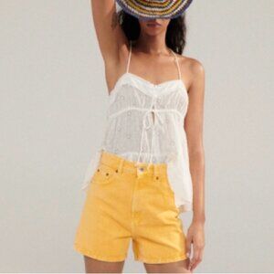 Zara NWOT Evelet Tie Front Tank  Large